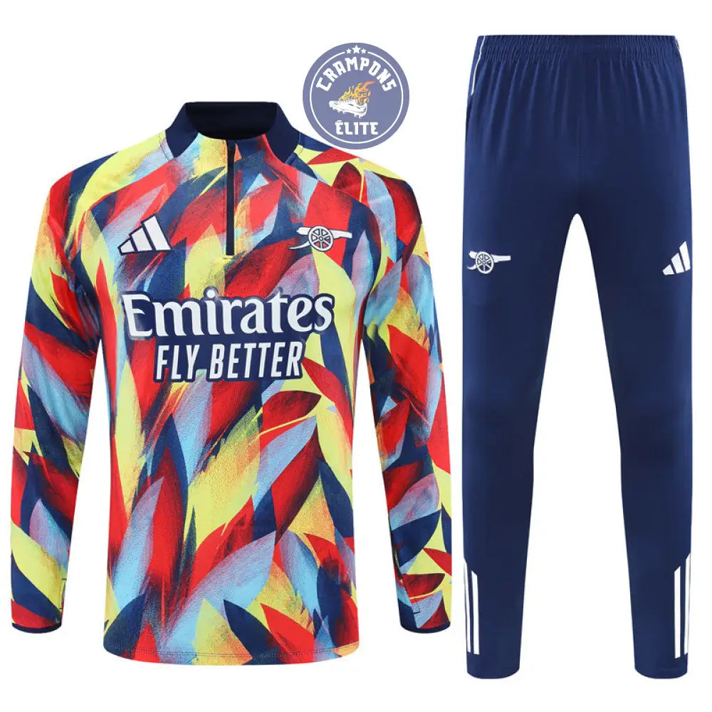 Survêtement d’entraînement demi-zip - Arsenal 2025/2026 - Bleu Marine/Multicolor