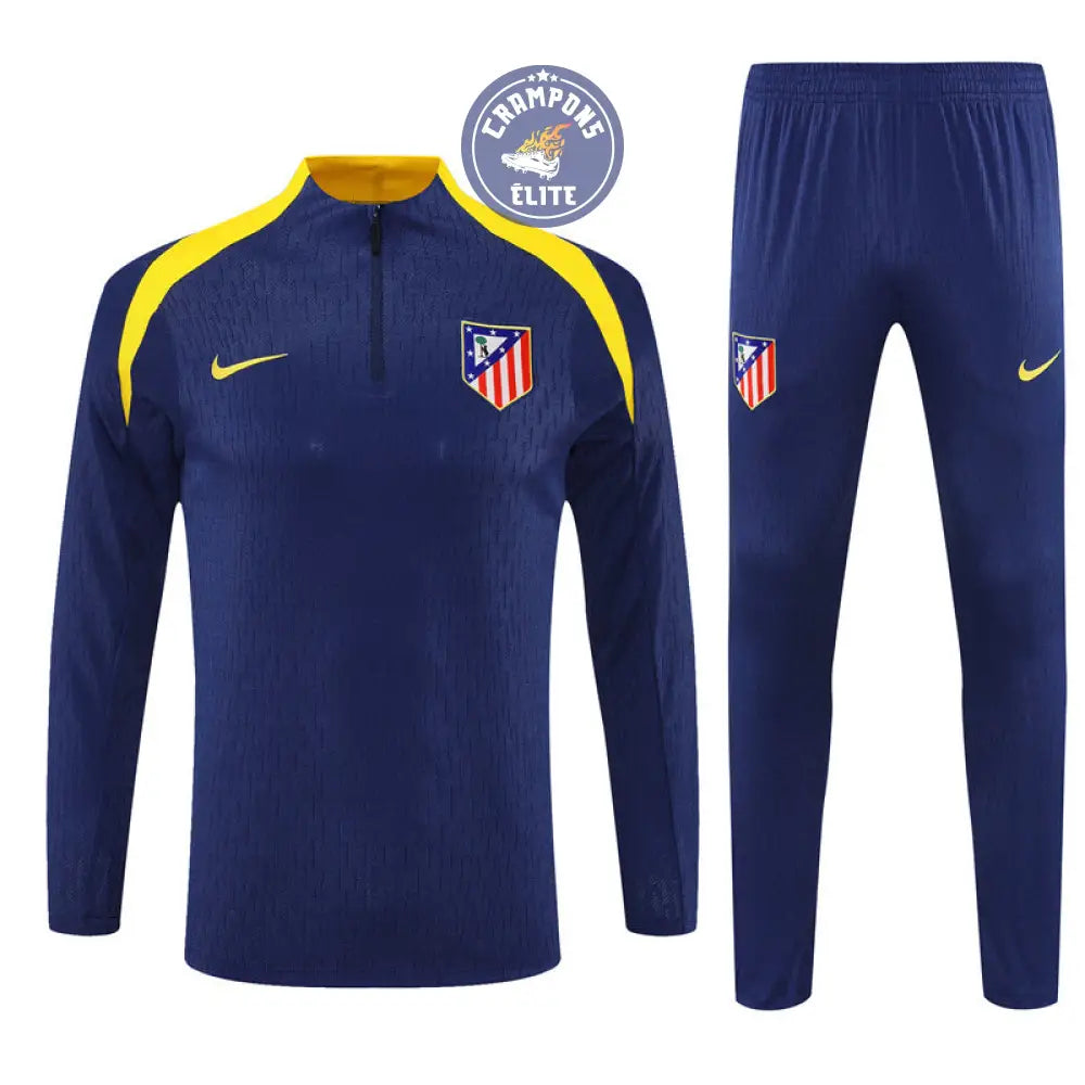 Survêtement d’entraînement demi-zip - Atlético Madrid 2025/2026 - Bleu Marine/Jaune
