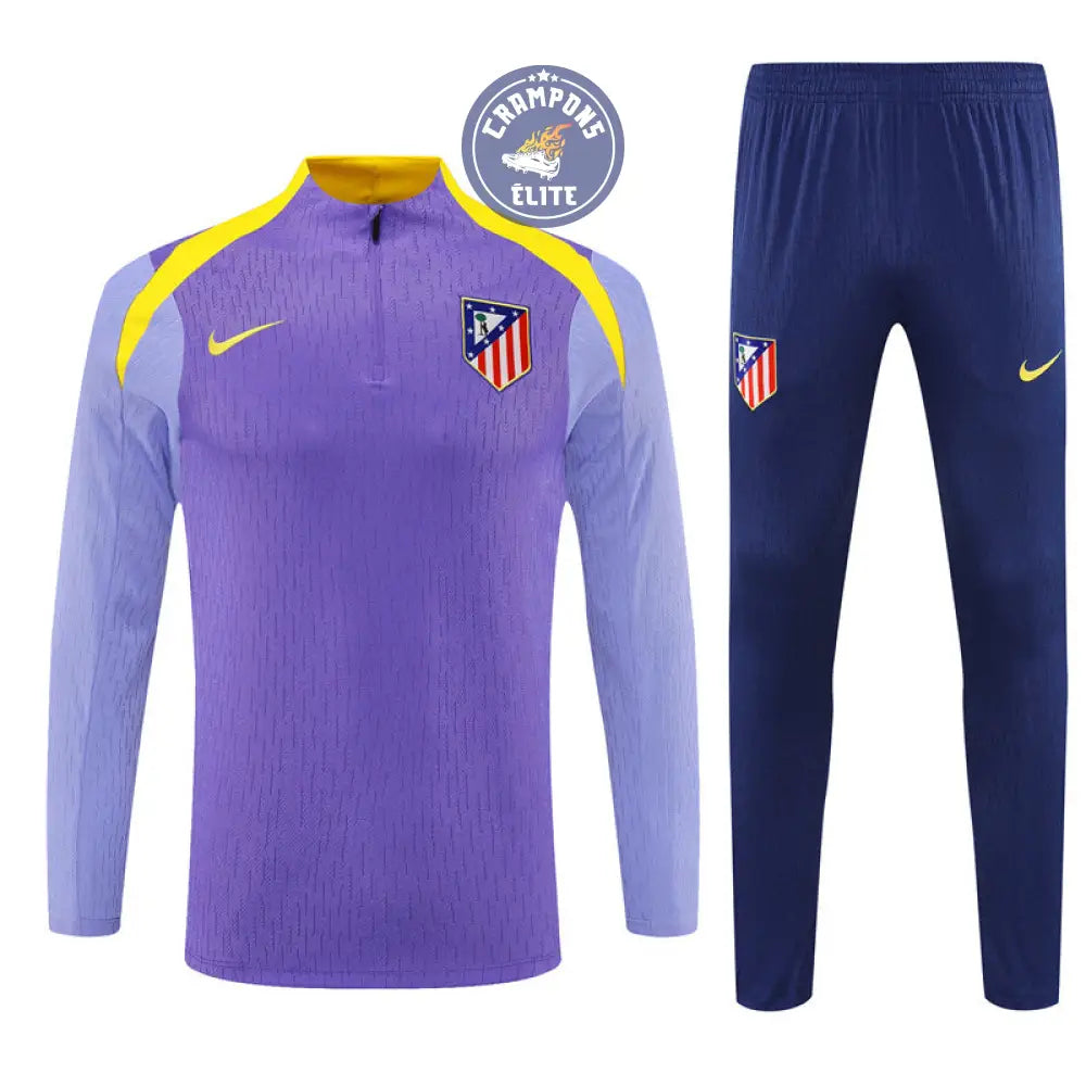 Image of Survêtement d’entraînement demi-zip - Atlético Madrid 2025/2026 - Violet/Bleu Marine/Jaune