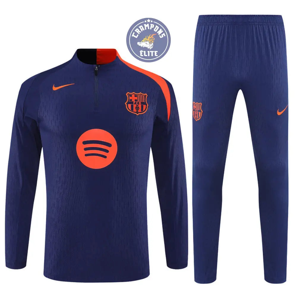Survêtement d’entraînement demi-zip - Barcelone 2025/2026 - Bleu/Orange