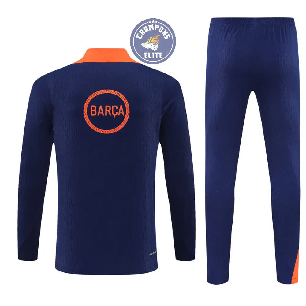 Survêtement d’entraînement demi-zip - Barcelone 2025/2026 - Bleu/Orange