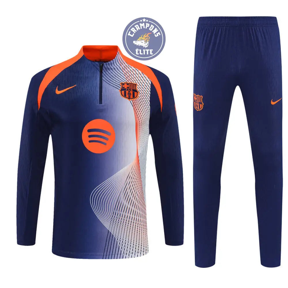 Survêtement d’entraînement demi-zip - Barcelone 2025/2026 - Bleu/Orange