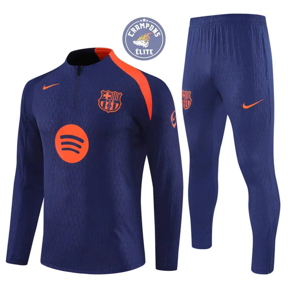 Survêtement d’entraînement demi-zip - Barcelone 2025/2026 - Bleu/Orange
