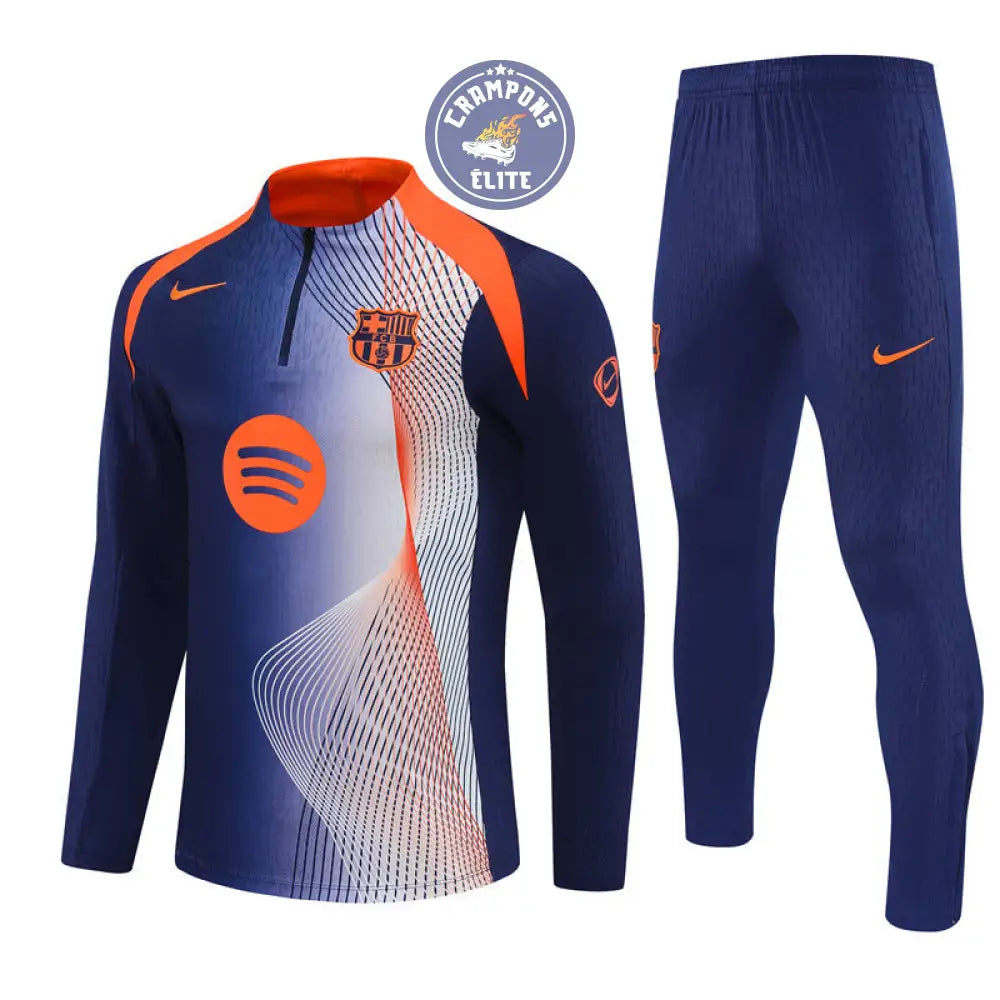 Survêtement d’entraînement demi-zip - Barcelone 2025/2026 - Bleu/Orange