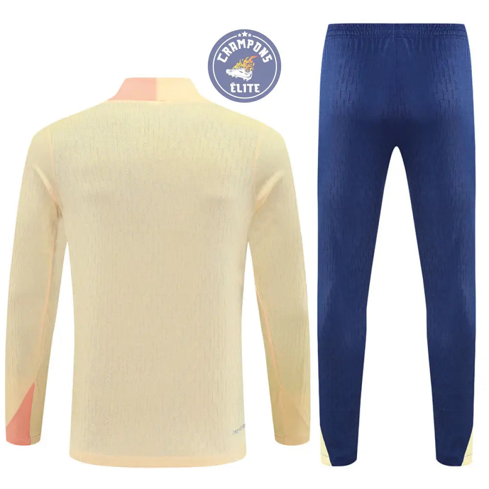 Image of Survêtement d’entraînement demi-zip - Barcelone 2025/2026 - Jaune Clair/Rose/Bleu Marine