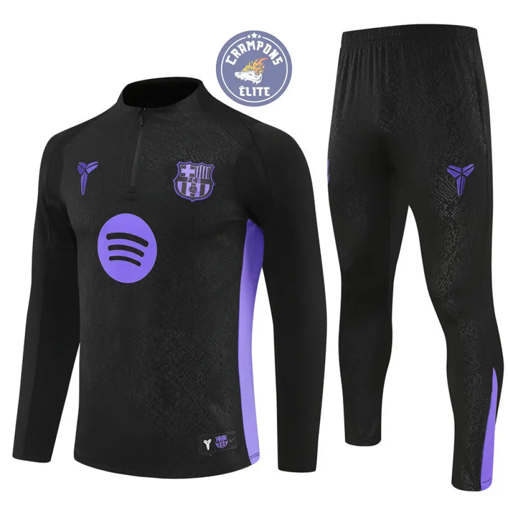 Survêtement d’entraînement demi-zip - Barcelone 2025/2026 - Noir/Violet