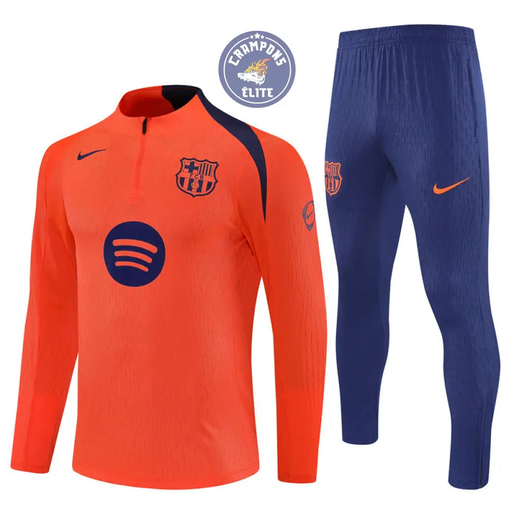 Survêtement d’entraînement demi-zip - Barcelone 2025/2026 - Orange/Bleu