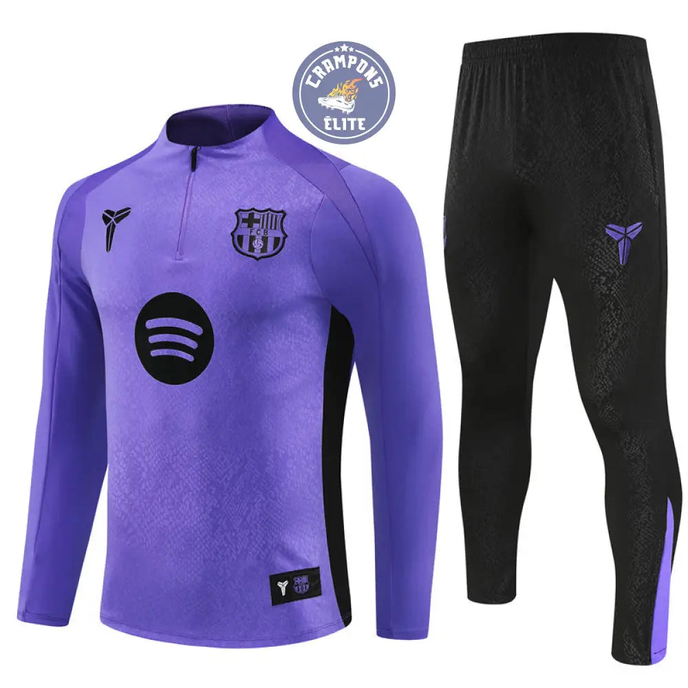 Survêtement d’entraînement demi-zip - Barcelone 2025/2026 - Violet/Noir