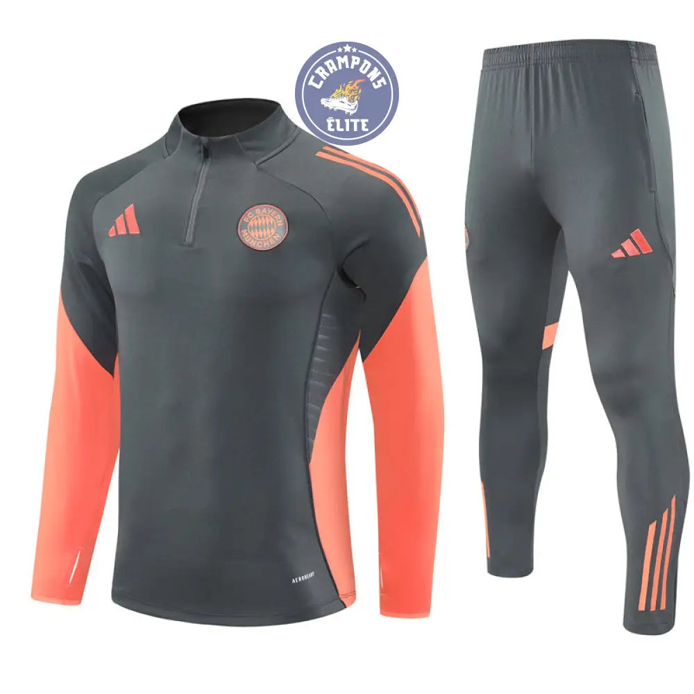 Survêtement d’entraînement demi-zip - Bayern Munich 2025/2026 - Gris/Orange