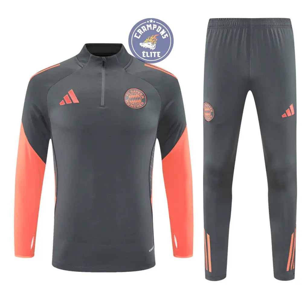 Survêtement d’entraînement demi-zip - Bayern Munich 2025/2026 - Gris/Orange