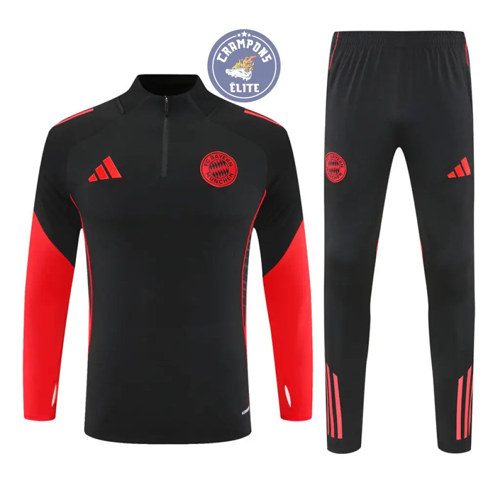 Image of Survêtement d’entraînement demi-zip - Bayern Munich 2025/2026 - Noir/Rouge