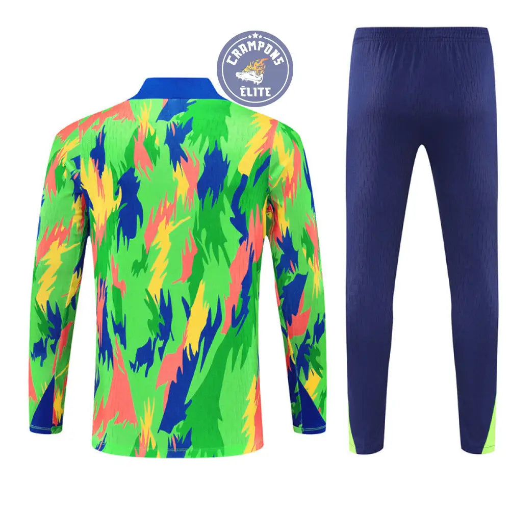 Survêtement d’entraînement demi-zip - Brésil 2025/2026 - Camouflage Vert/Bleu
