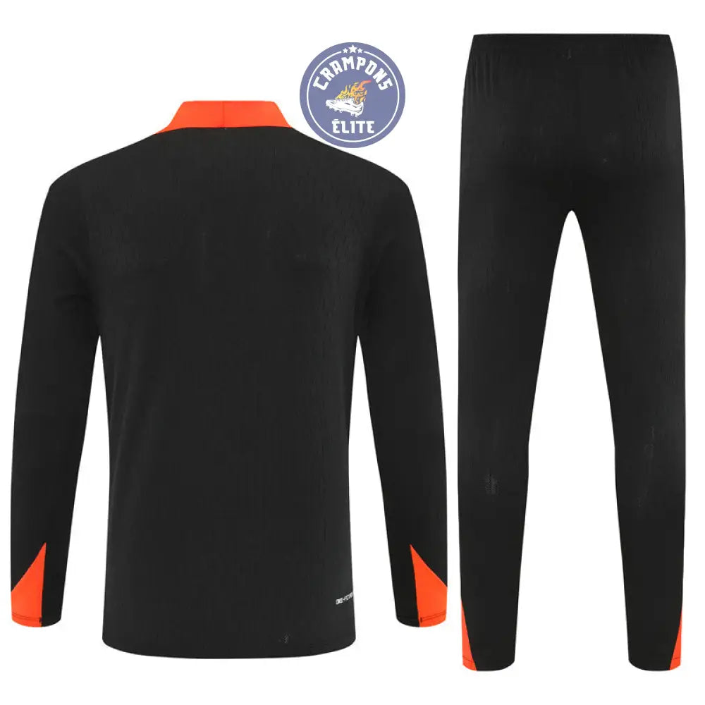 Survêtement d’entraînement demi-zip - Brésil 2025/2026 - Noir/Orange