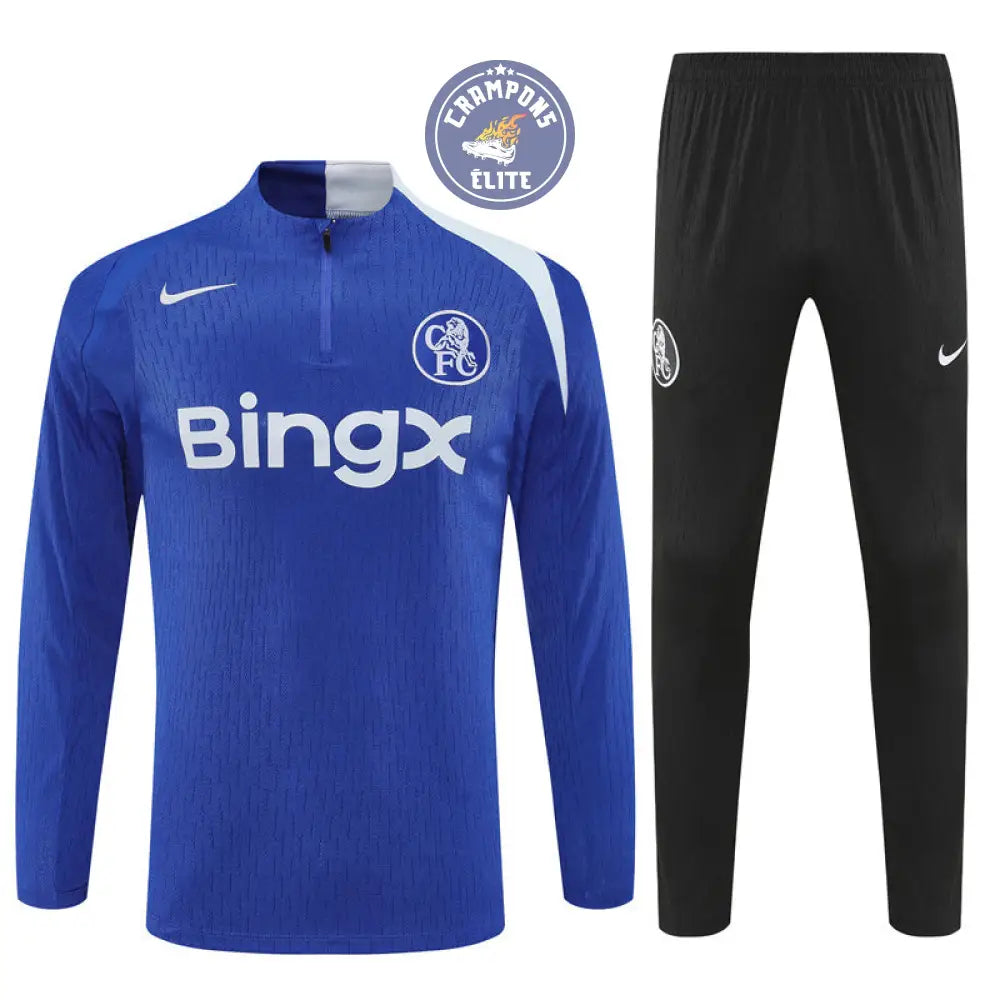 Survêtement d’entraînement demi-zip - Chelsea 2025/2026 - Bleu/Blanc/Noir