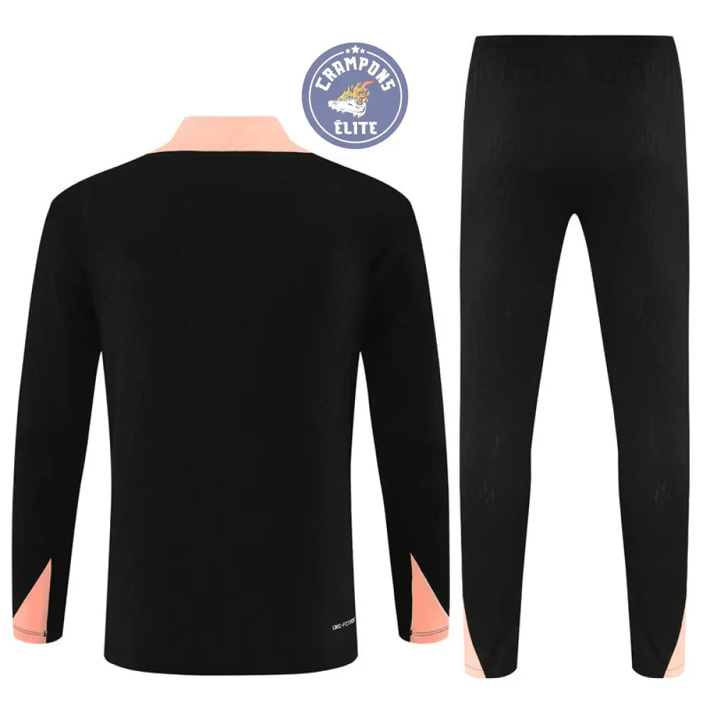 Image of Survêtement d’entraînement demi-zip - France 2025/2026 - Noir/Rose