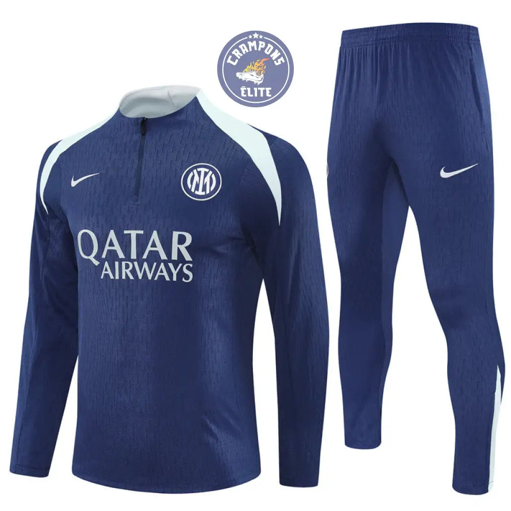 Survêtement d’entraînement demi-zip - Inter Milan 2025/2026 - Bleu Marine/Gris Bleuté