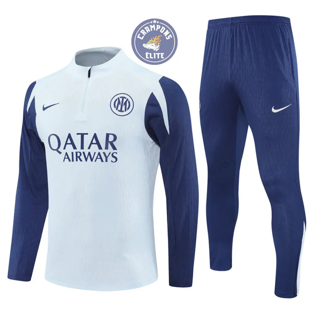 Survêtement d’entraînement demi-zip - Inter Milan 2025/2026 - Gris Bleuté/Bleu Marine