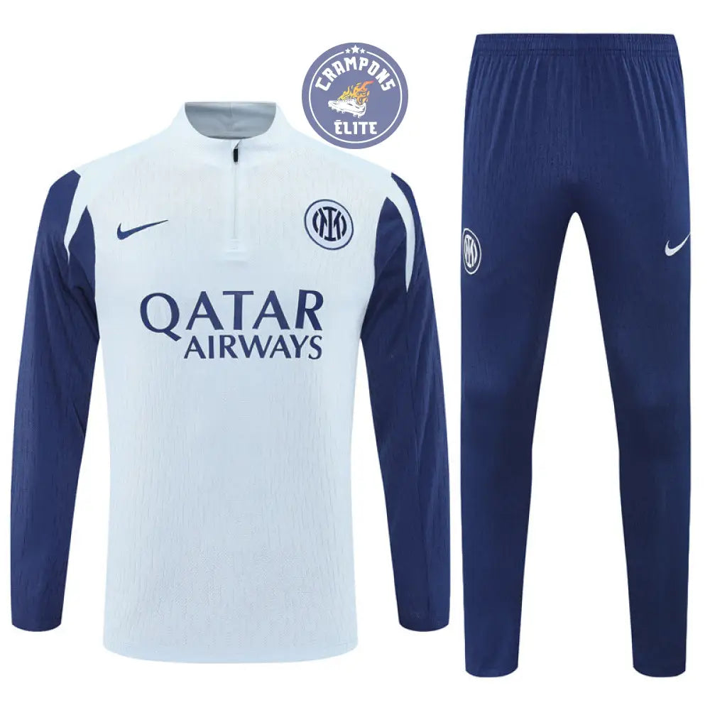 Survêtement d’entraînement demi-zip - Inter Milan 2025/2026 - Gris Bleuté/Bleu Marine