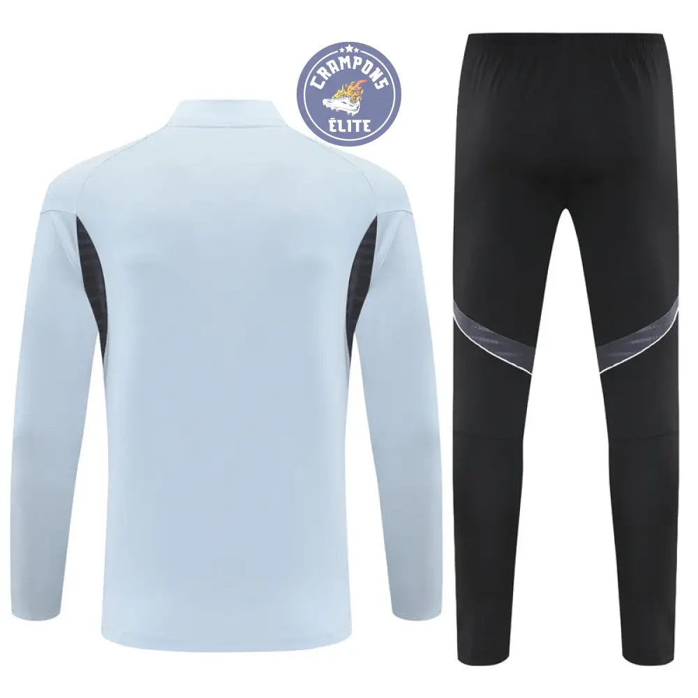 Image of Survêtement d’entraînement demi-zip - Japon 2025/2026 - Gris Bleuté/Noir/Blanc