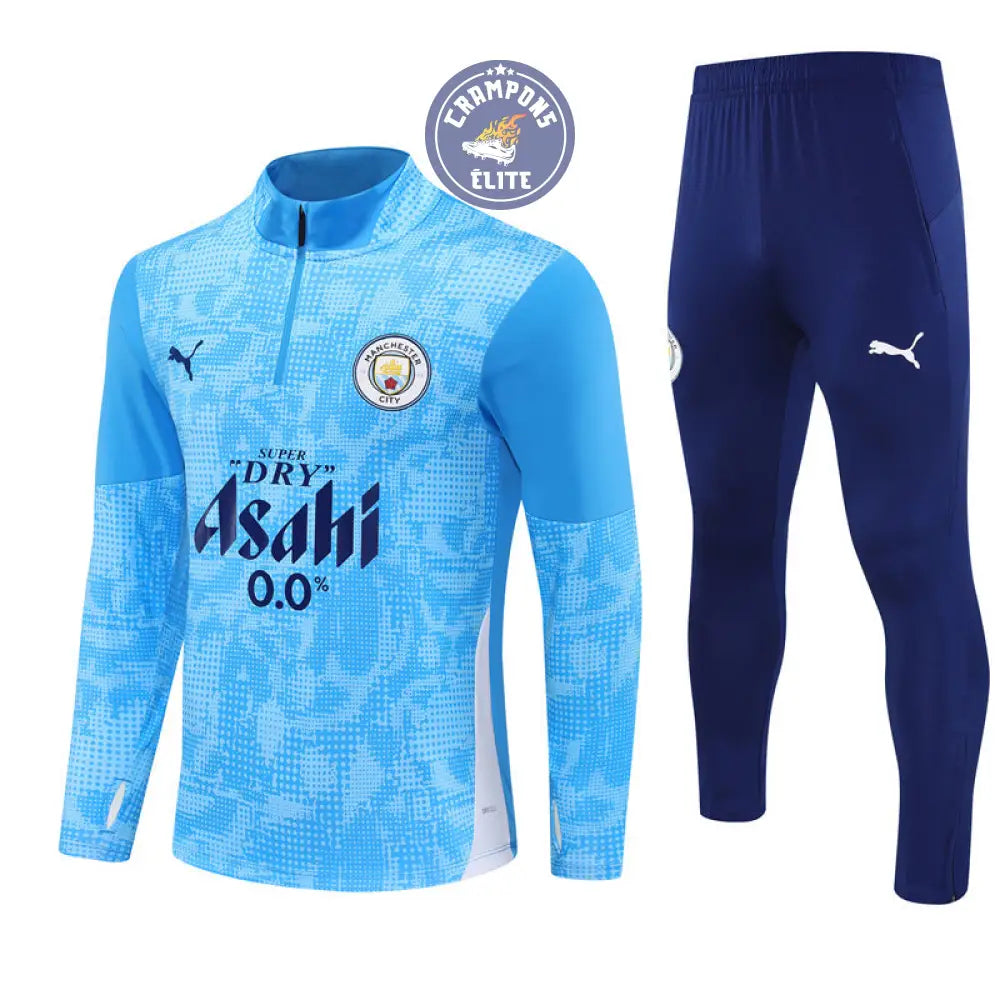 Image of Survêtement d’entraînement demi-zip - Manchester City 2025/2026 - Bleu/Bleu Ciel