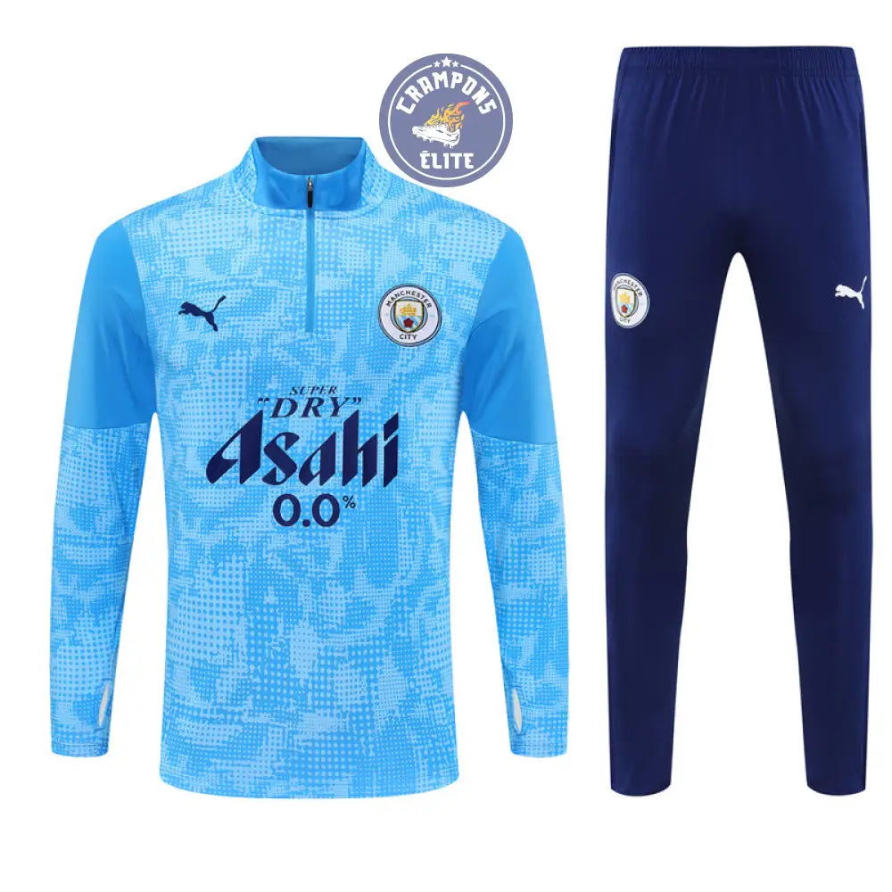 Survêtement d’entraînement demi-zip - Manchester City 2025/2026 - Bleu/Bleu Ciel