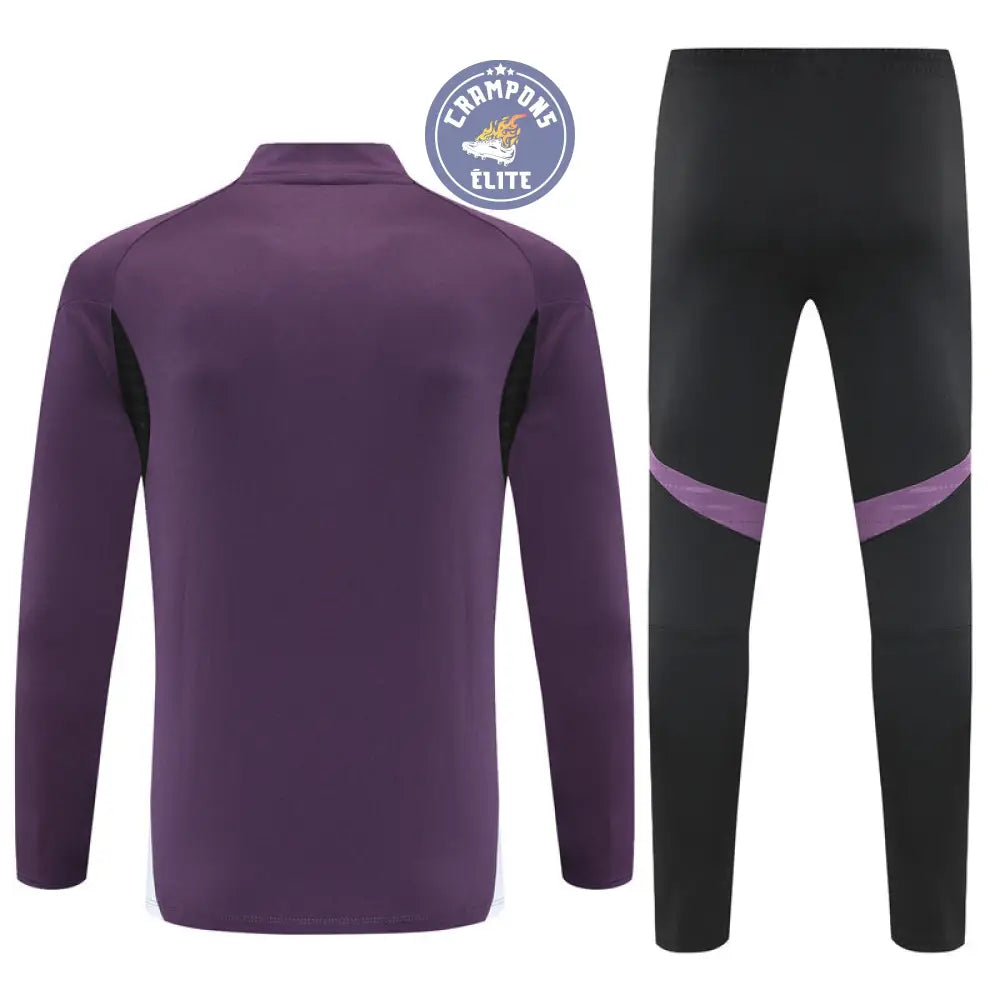 Image of Survêtement d’entraînement demi-zip - Manchester United 2025/2026 - Bordeaux/Noir/Blanc