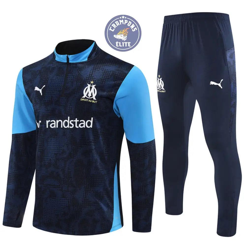 Survêtement d’entraînement demi-zip - OM 2025/2026 - Bleu/Bleu Ciel