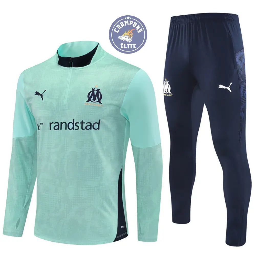 Image of Survêtement d’entraînement demi-zip - OM 2025/2026 - Bleu/Bleu Turquoise