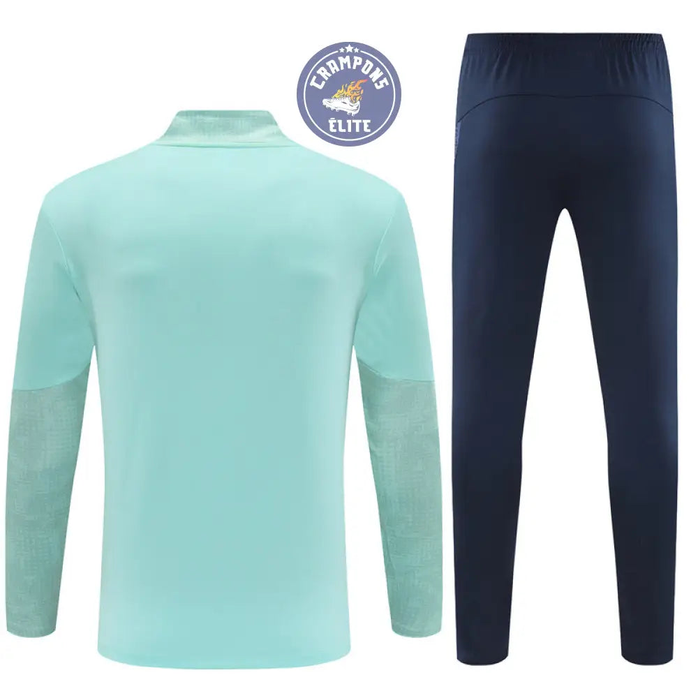 Image of Survêtement d’entraînement demi-zip - OM 2025/2026 - Bleu/Bleu Turquoise