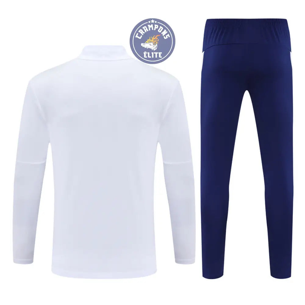 Survêtement d’entraînement demi-zip - Portugal 2025/2026 - Blanc/Bleu Marine/Or