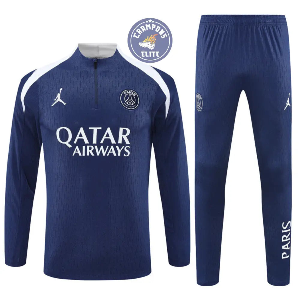 Survêtement d’entraînement demi-zip - PSG 2025/2026 - Bleu Marine/Blanc