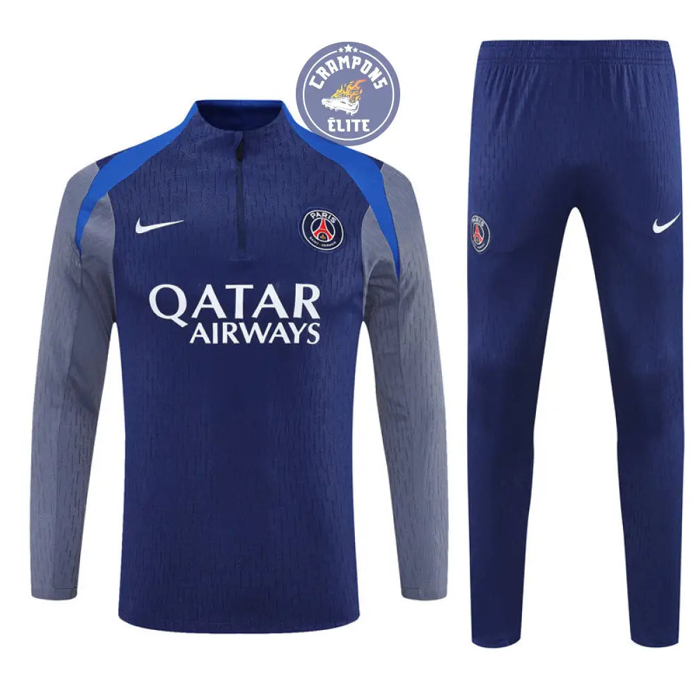 Survêtement d’entraînement demi-zip - PSG 2025/2026 - Bleu Marine/Bleu/Gris