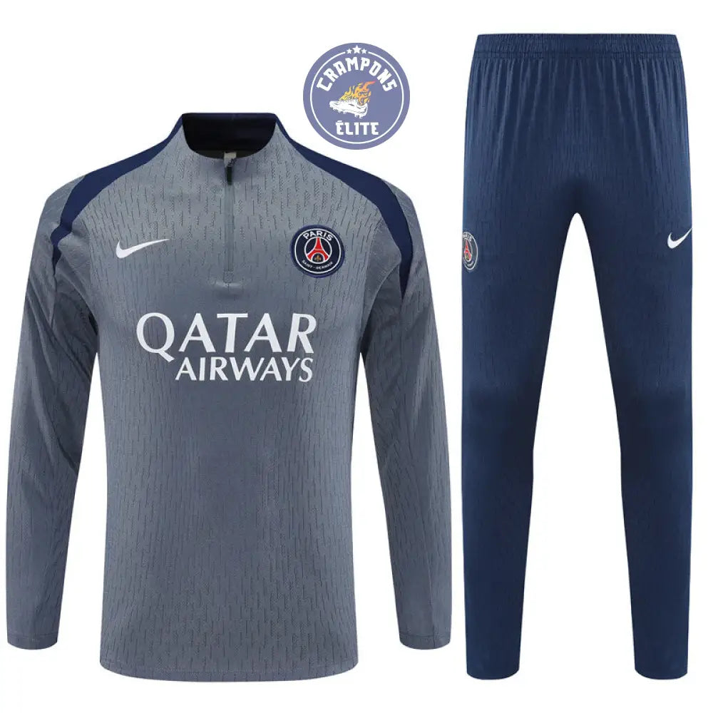 Survêtement d’entraînement demi-zip - PSG 2025/2026 -Gris/Bleu Marine