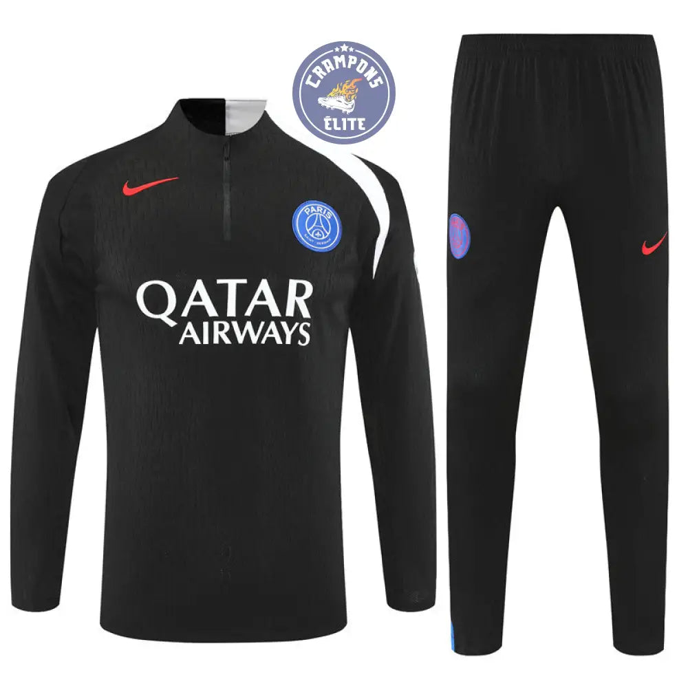 Survêtement d’entraînement demi-zip - PSG 2025/2026 - Noir/Blanc/Rouge
