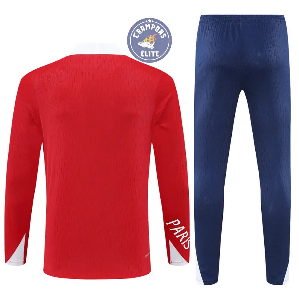 Survêtement d’entraînement demi-zip - PSG 2025/2026 - Rouge/Bleu Marine/Blanc
