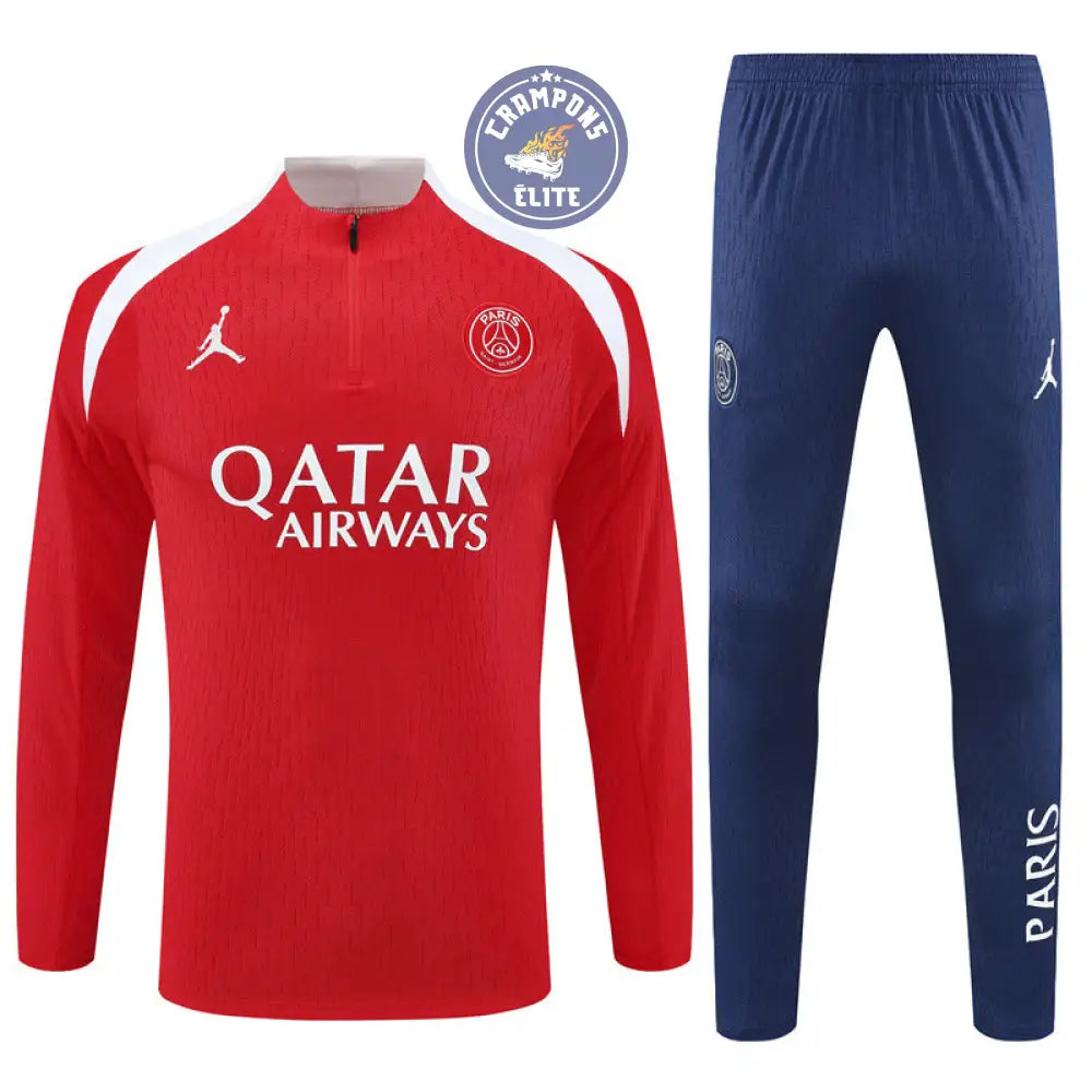 Survêtement d’entraînement demi-zip - PSG 2025/2026 - Rouge/Bleu Marine/Blanc