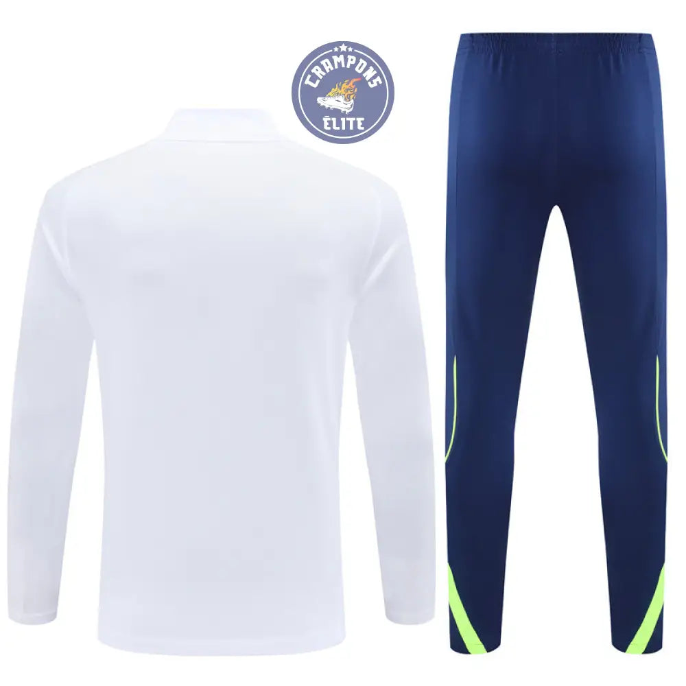 Image of Survêtement d’entraînement demi-zip - Real Madrid 2025/2026 - Blanc/Bleu Marine/Jaune Fluo
