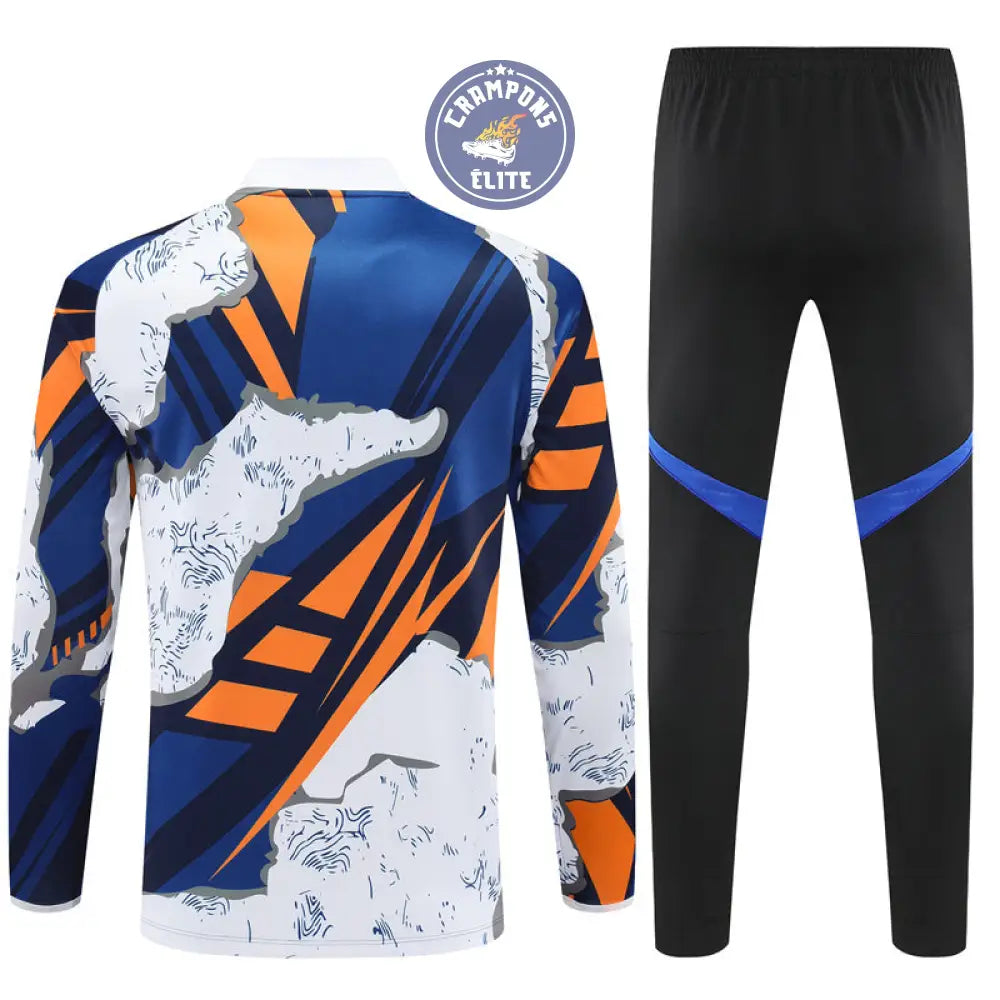 Image of Survêtement d’entraînement demi-zip - Real Madrid 2025/2026 - Bleu/Blanc/Orange/Noir