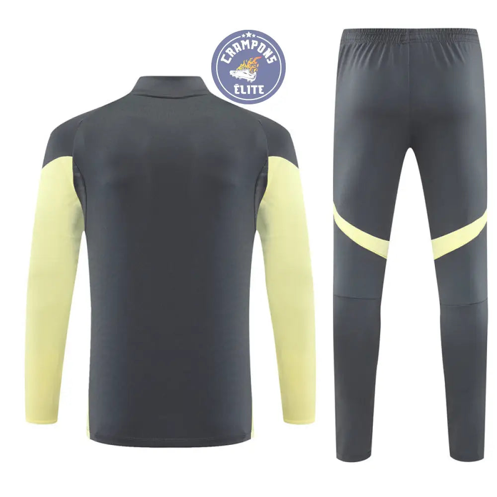 Survêtement d’entraînement demi-zip - Real Madrid 2025/2026 - Gris/Jaune Clair