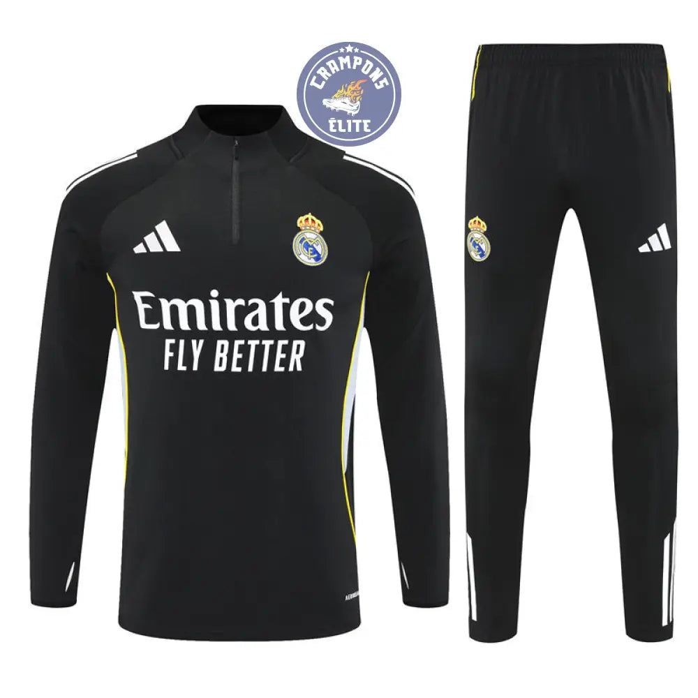 Image of Survêtement d’entraînement demi-zip - Real Madrid 2025/2026 - Noir/Gris/Jaune/Blanc