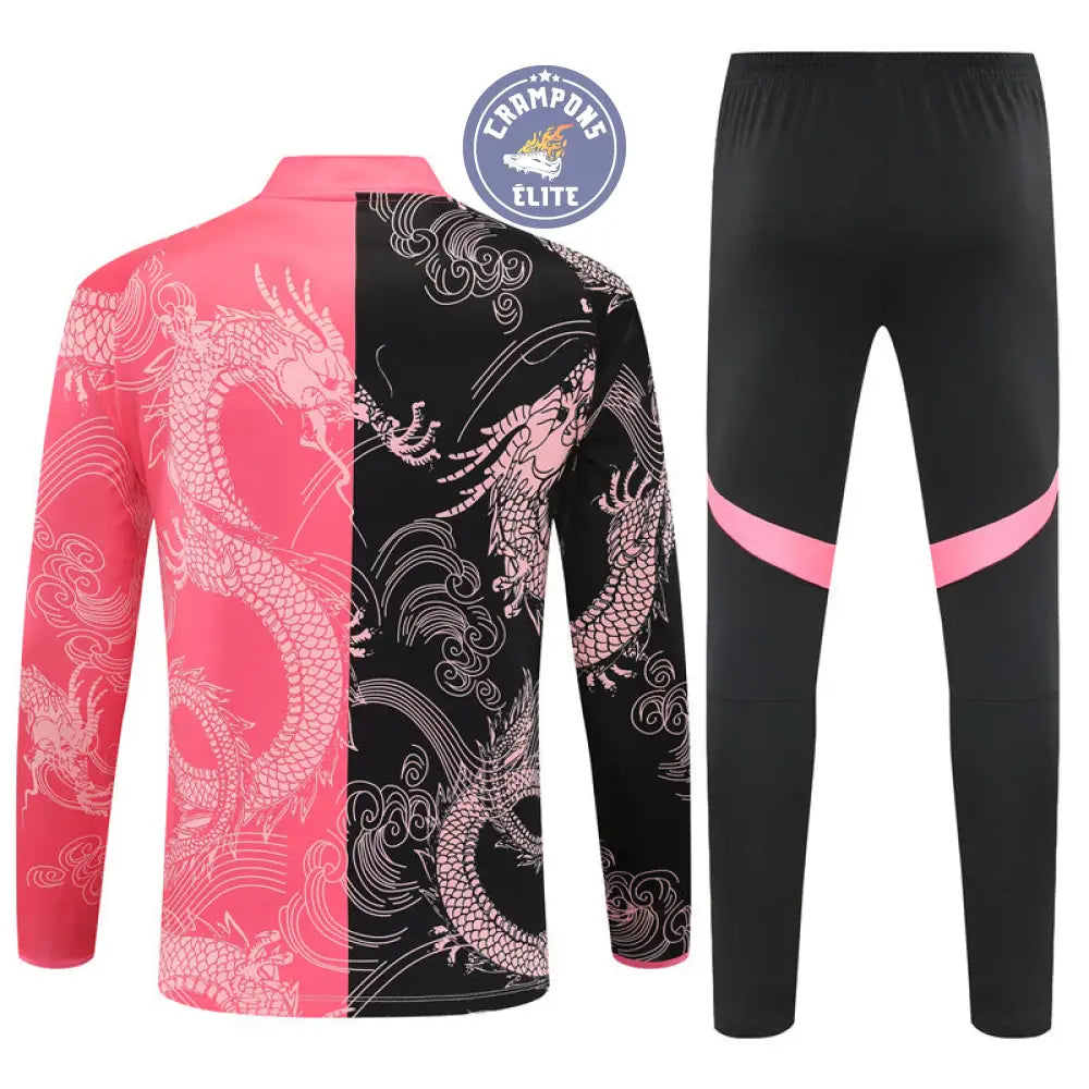 Survêtement d’entraînement demi-zip - Real Madrid 2025/2026 - Version Dragon Rose/Noir