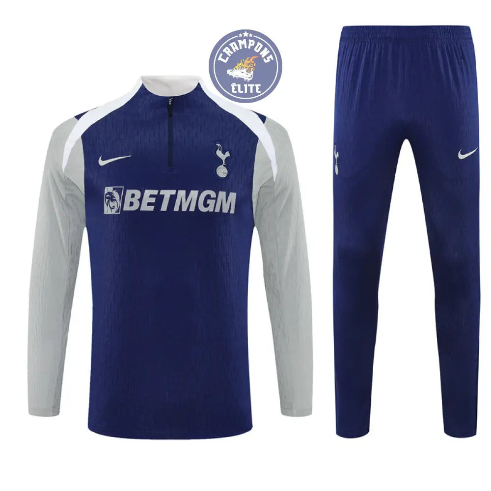 Survêtement d’entraînement demi-zip - Tottenham 2025/2026 - Bleu/Gris/Blanc