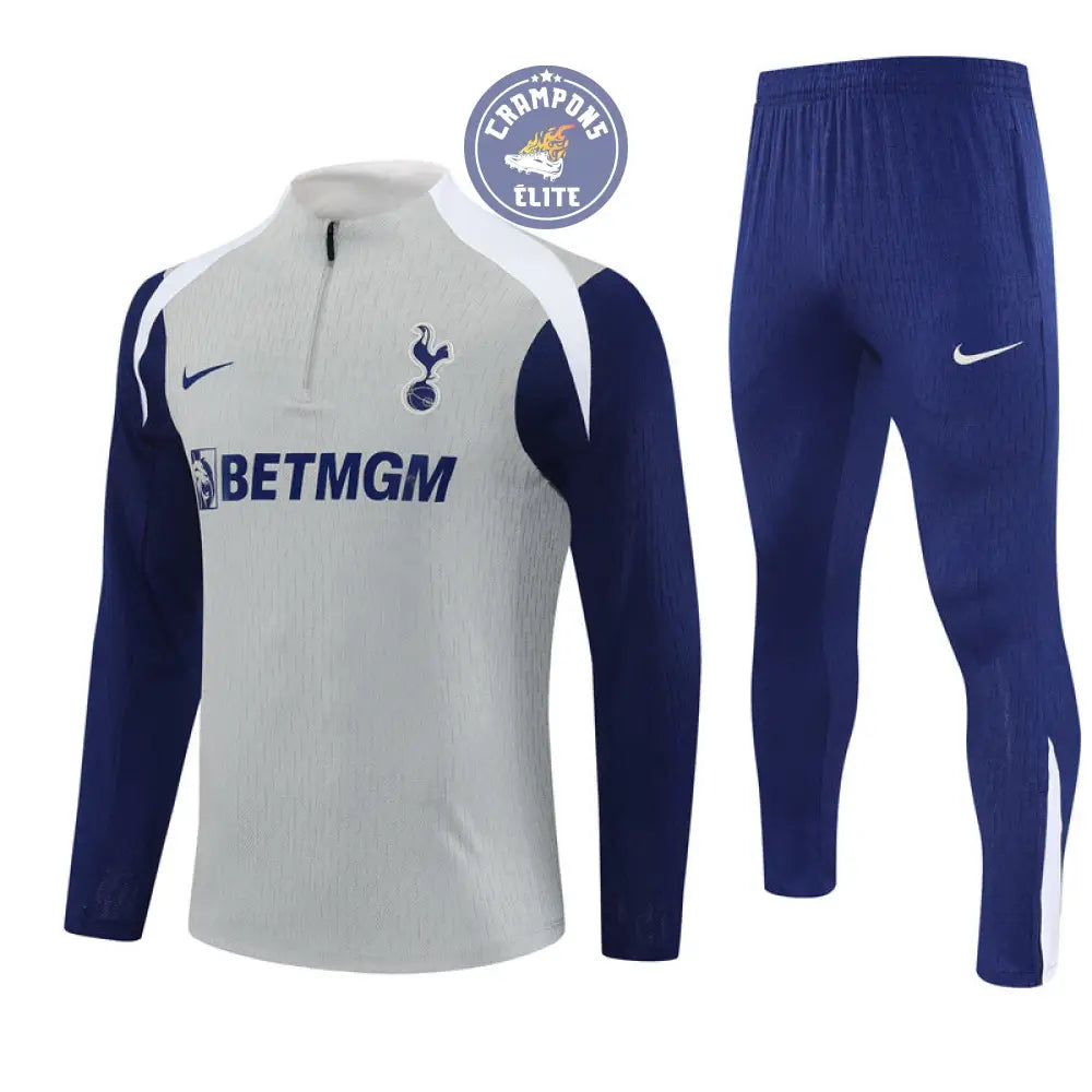 Image of Survêtement d’entraînement demi-zip - Tottenham 2025/2026 - Gris/Bleu/Blanc