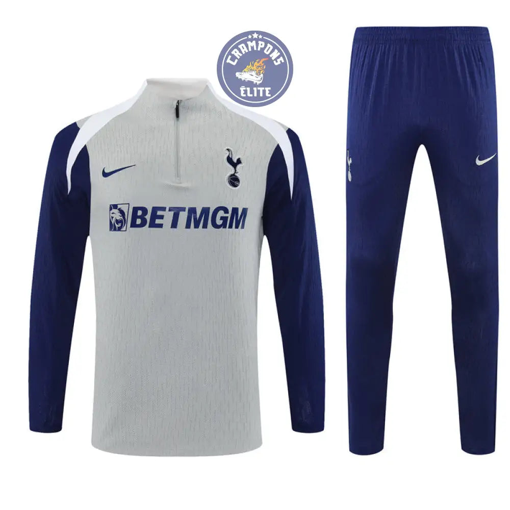 Image of Survêtement d’entraînement demi-zip - Tottenham 2025/2026 - Gris/Bleu/Blanc