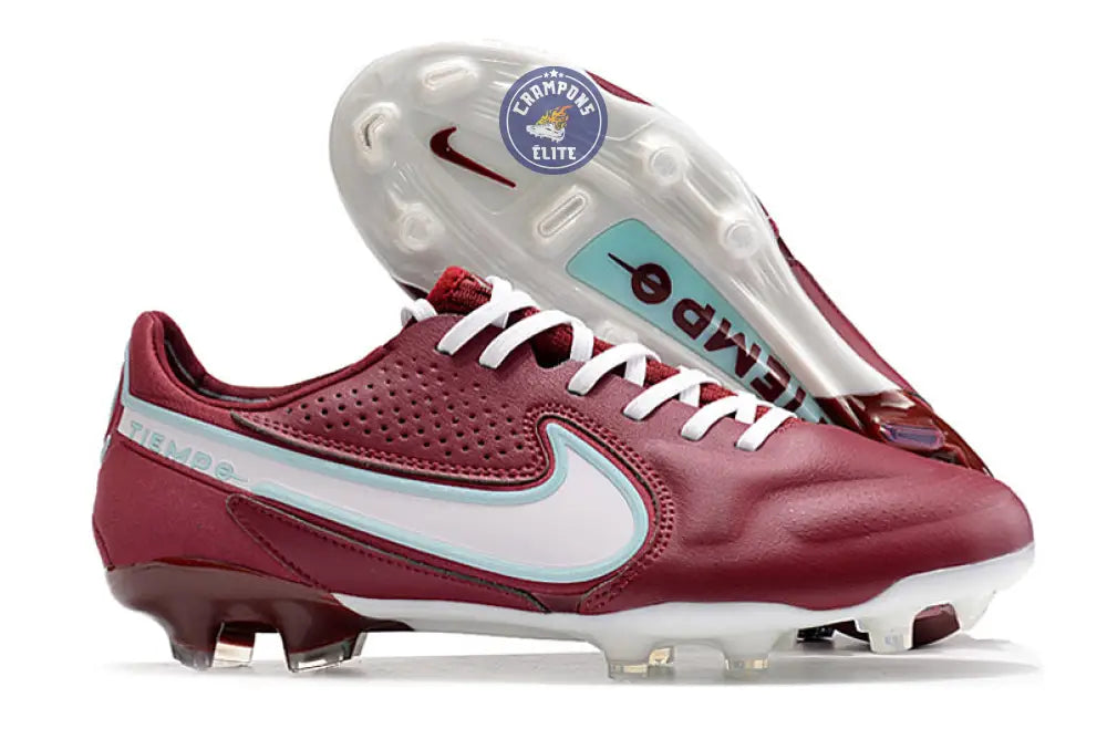 Tiempo 9 Elite FG Bordeaux/Blanc