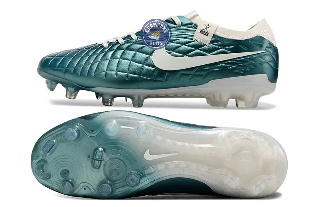 Tiempo Legend 10 Elite FG Emerald - Turquoise/Blanc Cassé