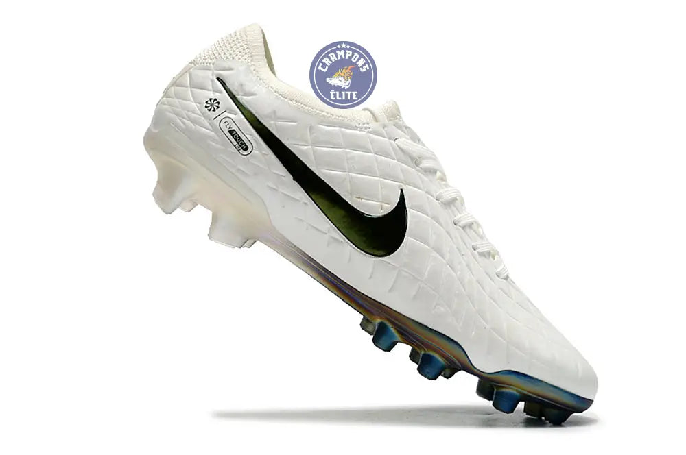 Tiempo Legend 10 Elite FG Pearl - Blanc Cassé/Turquoise