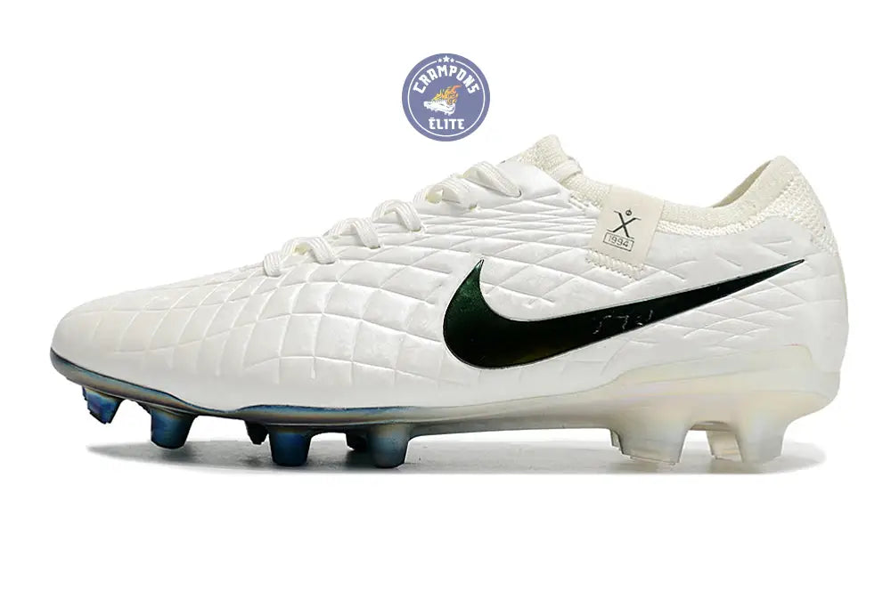 Tiempo Legend 10 Elite FG Pearl - Blanc Cassé/Turquoise