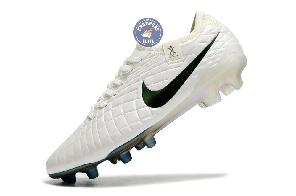 Tiempo Legend 10 Elite FG Pearl - Blanc Cassé/Turquoise