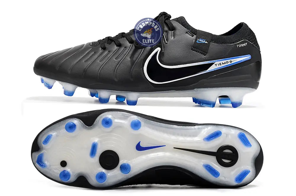 Tiempo Legend 10 Elite FG Shadow - Noir/Chrome/Bleu